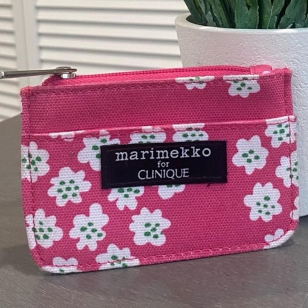 Marimekko for Clinique Pink Canvas Card holder